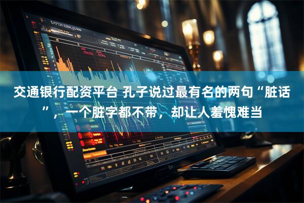 交通银行配资平台 孔子说过最有名的两句“脏话”，一个脏字都不带，却让人羞愧难当
